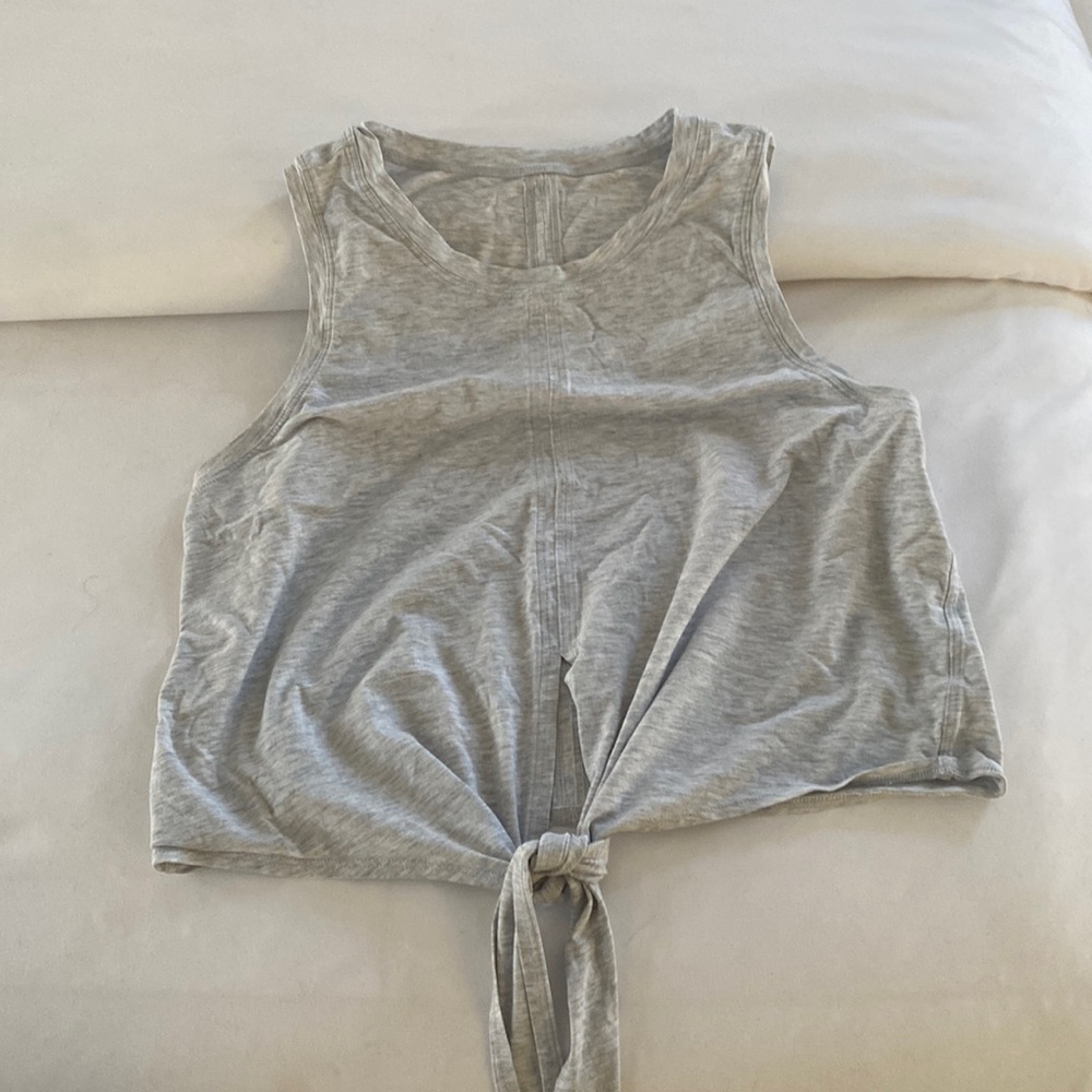 Lululemon gray Front tie cute tank